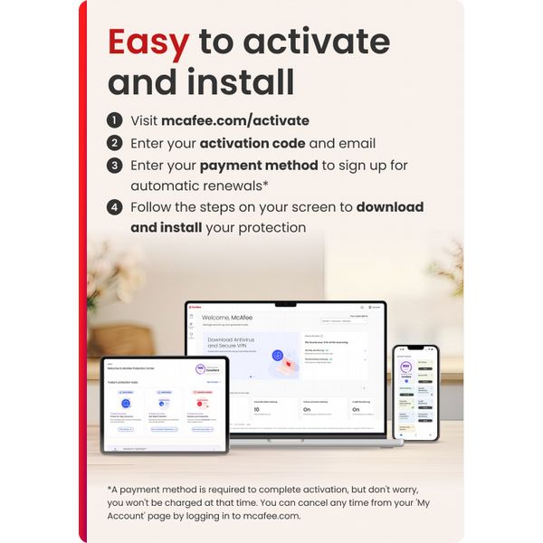 McAfee+ Premium - Family Unlimited Device,  1 Year - Automatic Renewal