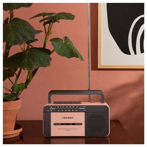 Ct102 Cassette Player Rose Gold/Grey UK Adapter
