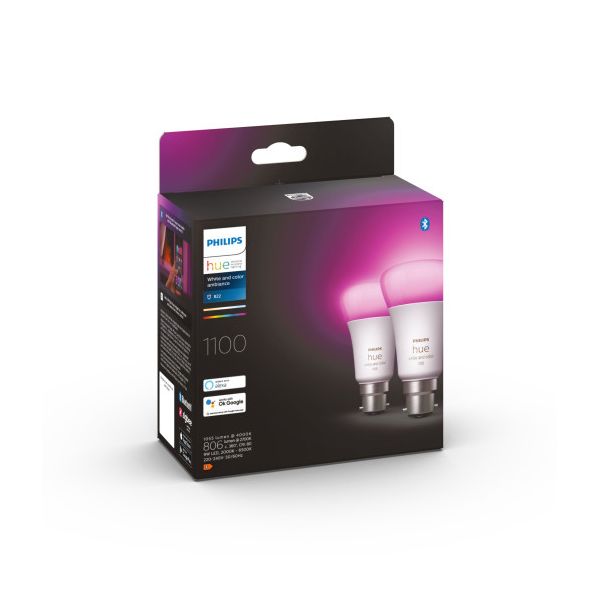 Philips Hue 9W A60 B22 2P UK