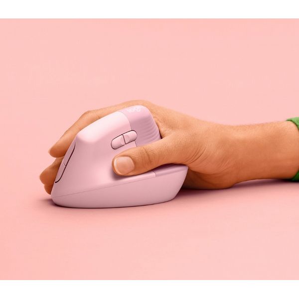 Logitech Lift Vertical Ergonomic Mouse - Rose/Dark Rose - EMEA