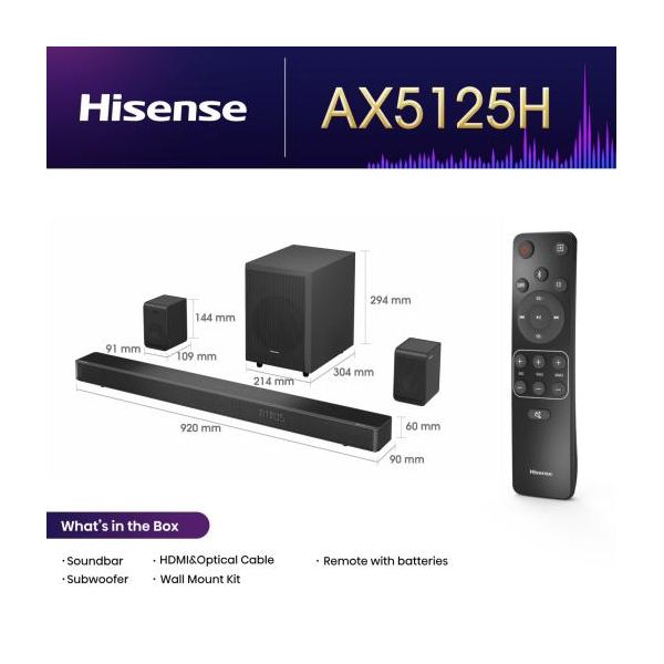 Hisense SOUNDBAR SYSTEM AX5125H