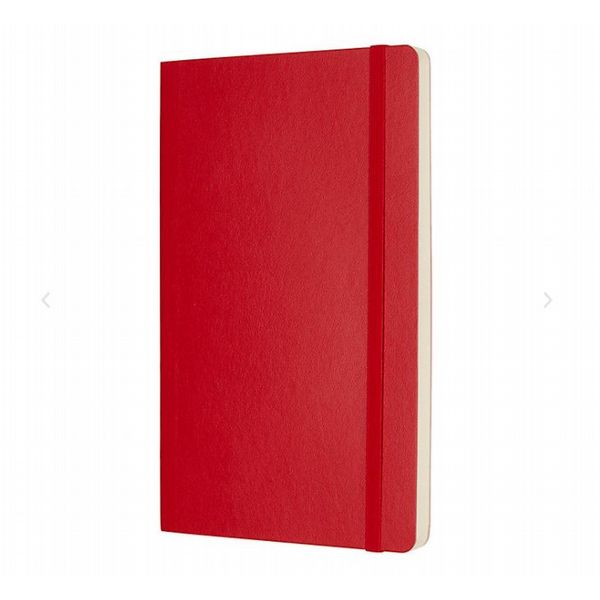 Moleskine Scarlet Red Large Plain Notebook Soft Cover