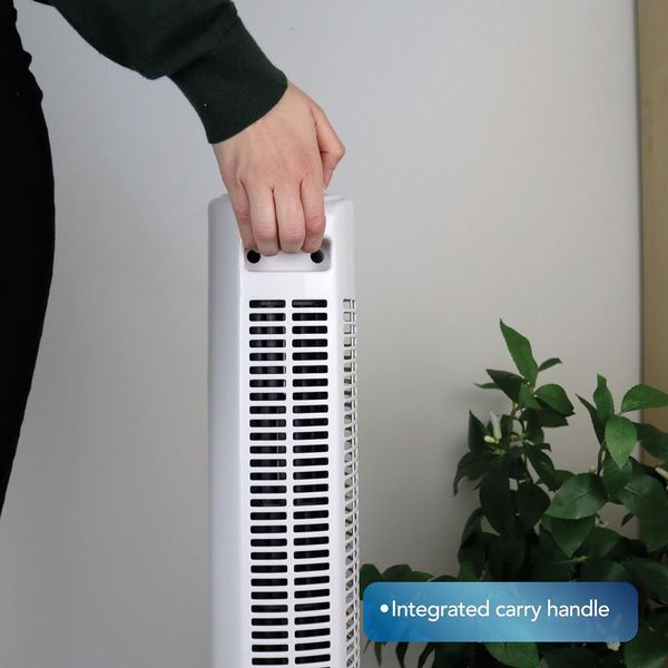 Igenix Tower Fan, Oscillating, 7.5 Hour Timer, 29 Inch, White