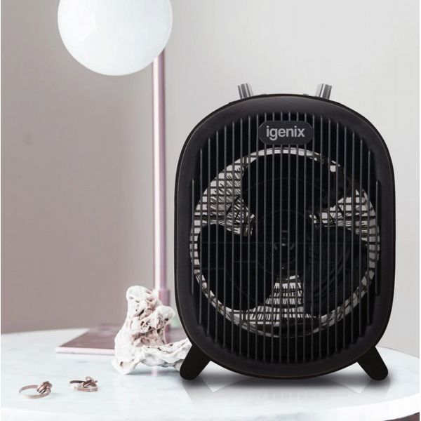 Igenix 2KW Upright Fan Heater Black