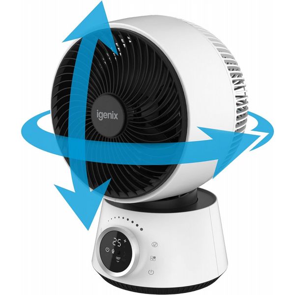 Igenix Digital 9in Turbo Fan White