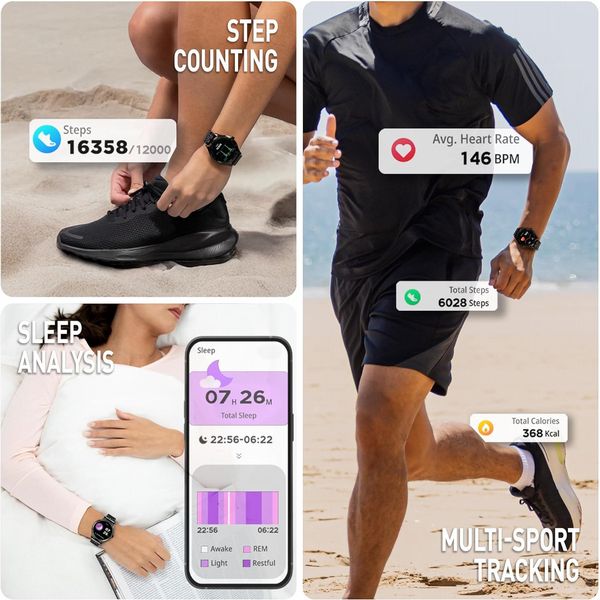 Reflex Active Spectra AMOLED Calling Smart Bracelet Watch Silver