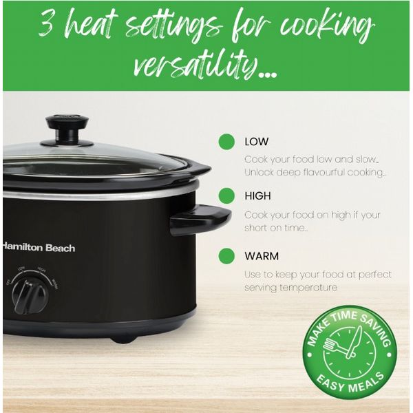 Hamilton Beach 3.5L Slow Cooker Black