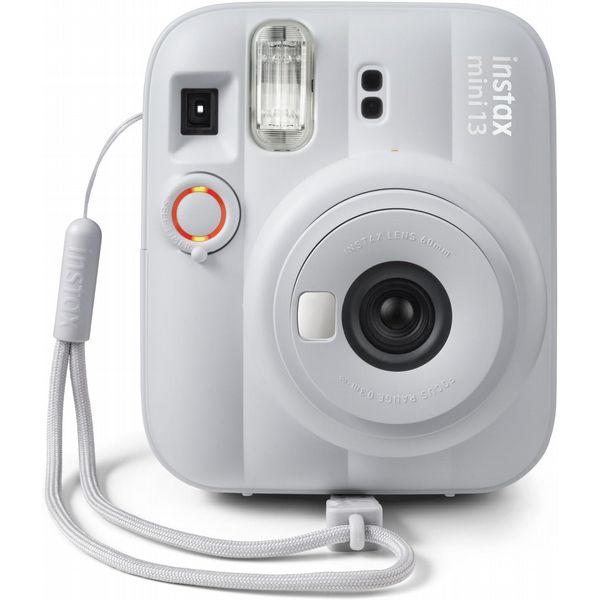Fujifilm Instax Mini 13 Clay White Instant Camera + 30-Pack Film Bundle (Twin Pack & Black Edge)