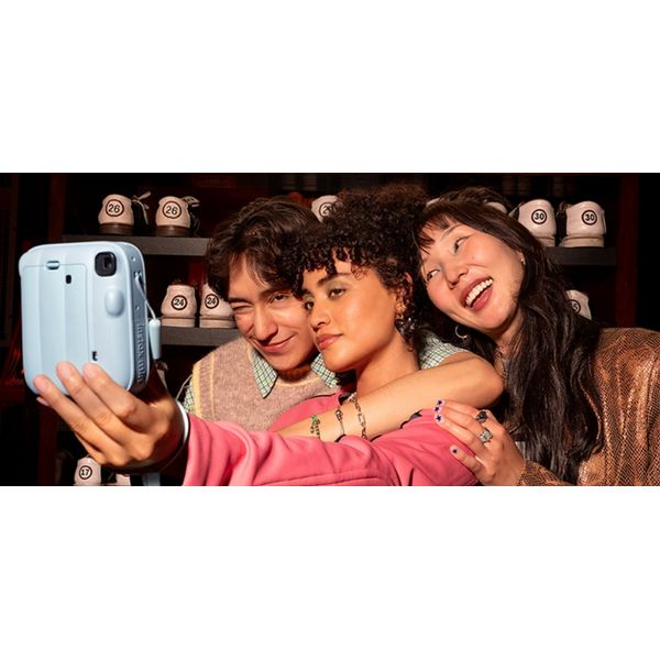 Fujifilm Instax Mini 13 Frost Blue Instant Camera + 30-Pack Film Bundle (Twin Pack & Black Edge)