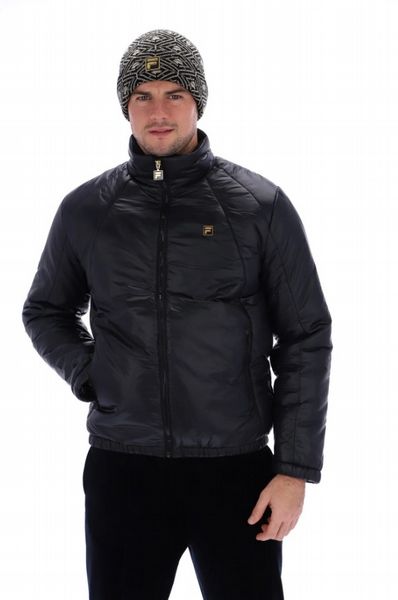 FILA MATERA WATERPROOF PADDED FUNNEL NECK JACKET MENS - BLACK
