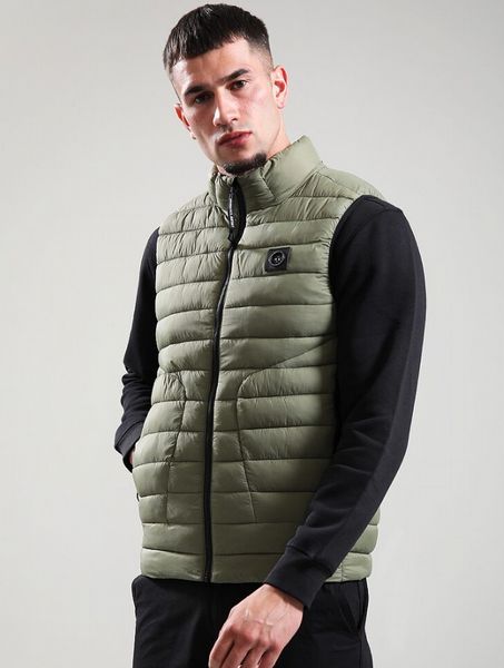Marshall Artist Oakdale Bubble Vest Khaki