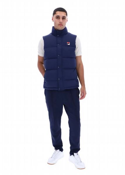 FILA MENS BLAZE PADDED GILET-FNAVY
