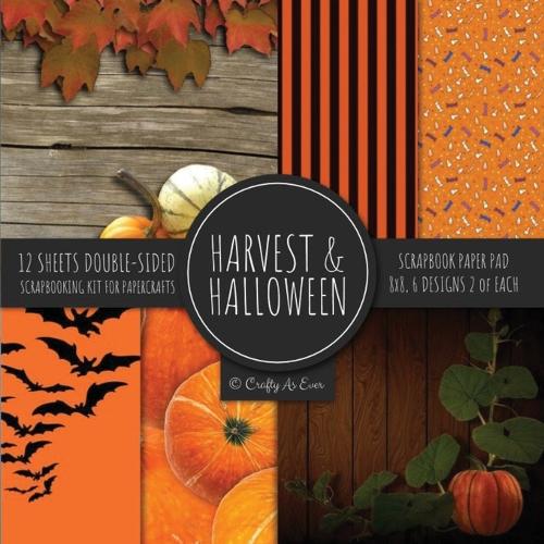  Harvest & Halloween Scrapbook Paper Pad 8x8 Scrapbooking Kit for Papercrafts, Cardmaking, Printmaking, DIY Crafts, Orange...