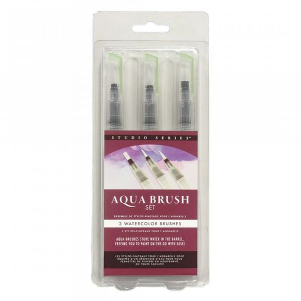 Peter Pauper Studio Series Aqua Brushes (Set of 3)