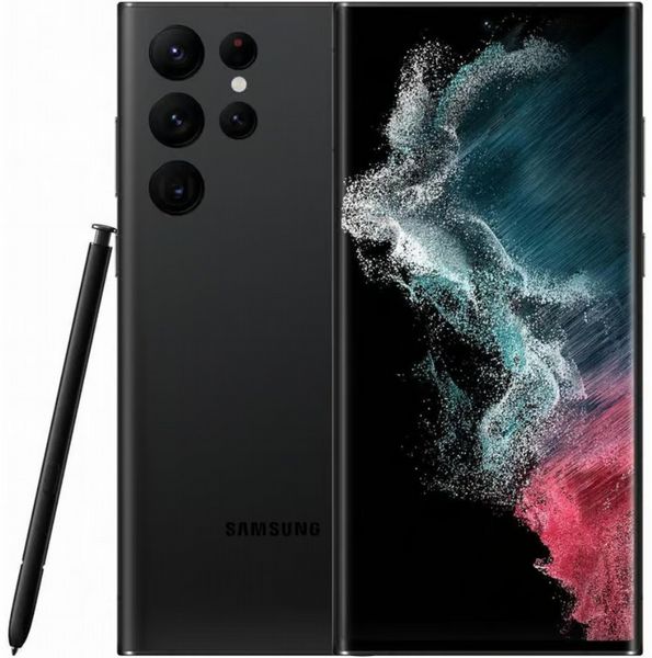 Refurbished Samsung S22 Ultra, 128GB, Black. Grade A.