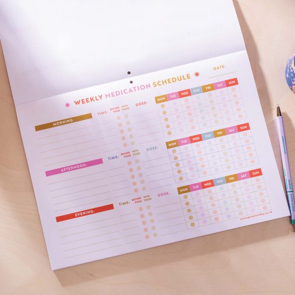 A4 Weekly Medication Schedule | Joy