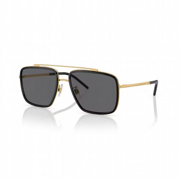 Dolce & Gabbana 02/81 Gold/Black Frame with Grey Black Lens - Size Extra Large