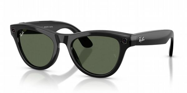 Rayban Meta Skyler Black Frame with G15 Green Lens