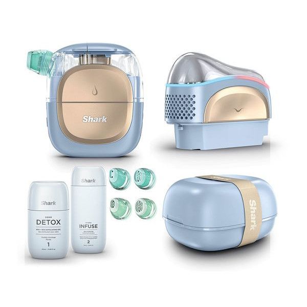 SHARK FacialPro Glow DePuffi at Home Facial - Spa Blue