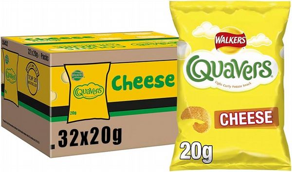 Walkers Quavers Crisps 20g (32 pack)