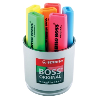Stabilo Boss Tub Assorted 7006 [Ss7006] - Pack of 6