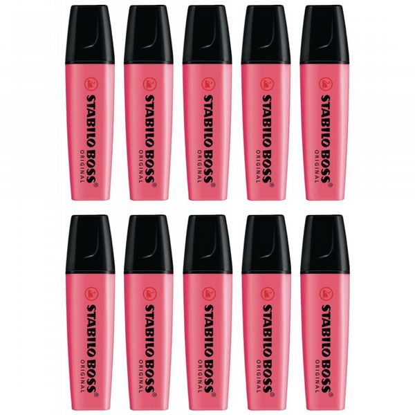 Stabilo Boss Highlighter Pink 70/56/10 - Pack of 10