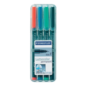 Staedtler Lumocolor Fine Permanent Wallet 318WP4 [St31080] - Pack of 4