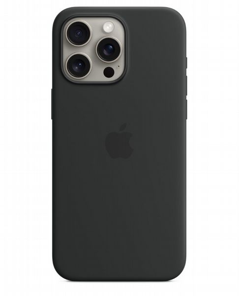 Apple Case iPhone 15 Pro Max Silicone with MagSafe - Black