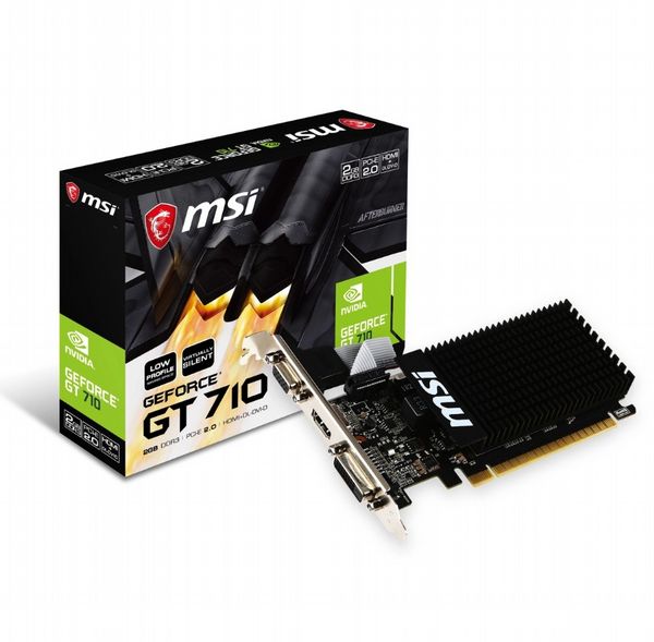  MSI GT 710 2GD3H LP, GeForce GT 710, 2 GB, GDDR3, 64 bit, 4096 x 2160...