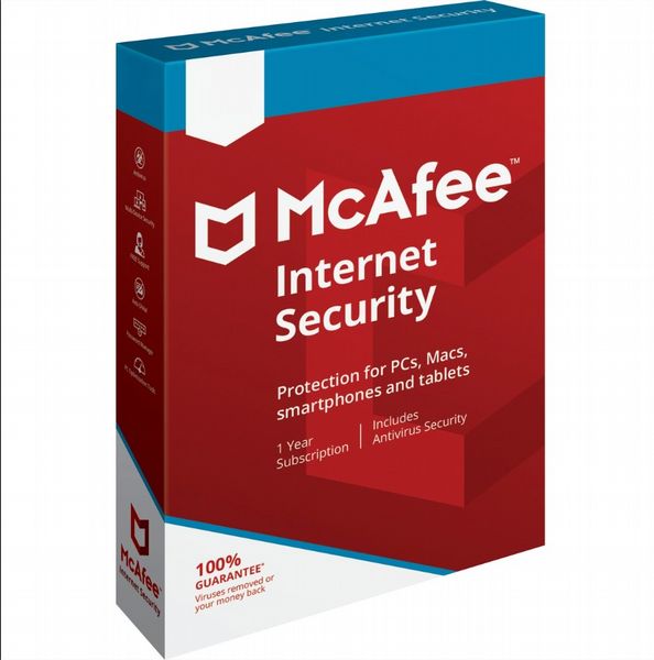 McAfee Internet Security, 1 license(s), 1 year(s), Digital Download