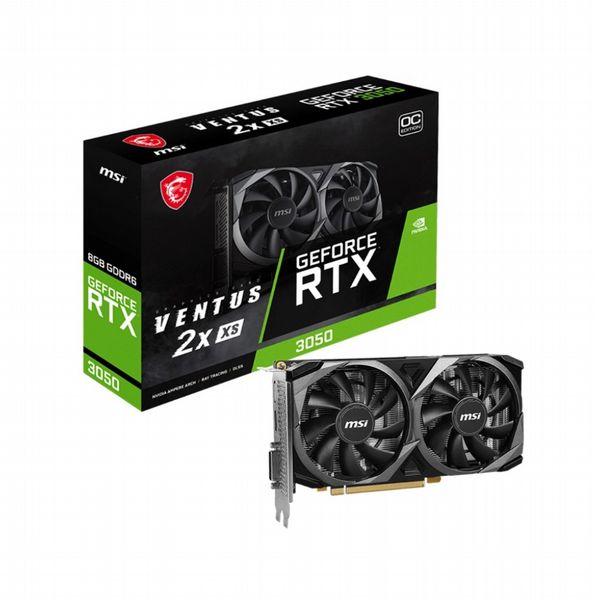  MSI VENTUS GEFORCE RTX 3050 2X XS 8G OC, GeForce RTX 3050, 8 GB, GDDR6, 128...