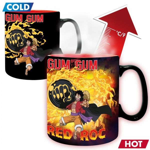 One Piece Luffy vs Kaidou 460ml Heat Change Mug