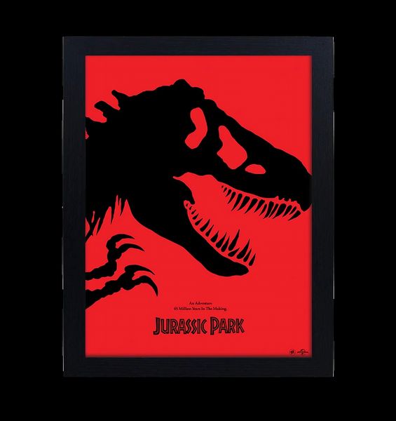 Jurassic Park Red 30 x 40cm Framed Collector Print