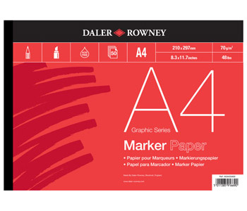 Daler Rowney: A4 Marker Pad 70gsm - 50 sheets