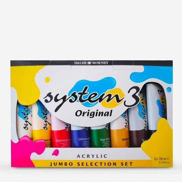 Daler-Rowney : System3 : Jumbo Selection Set : 150ml : Set of 8