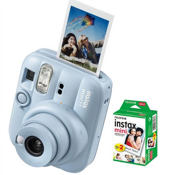 Fuji Instax Mini 13 Frost Blue and 20 Shot Film Bundle