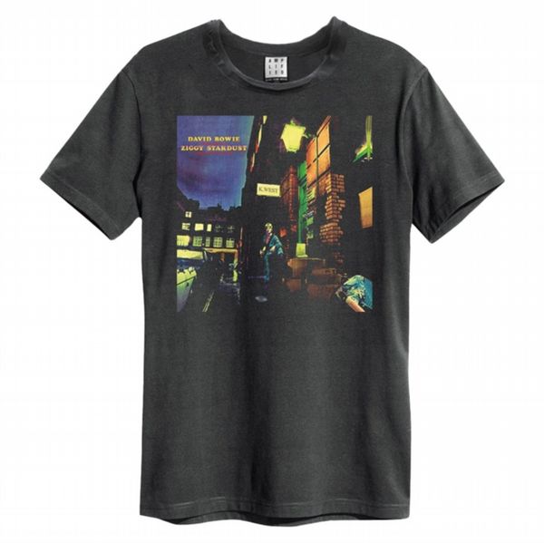 David Bowie - Ziggy Stardust Amplified X Large Vintage Charcoal T Shirt