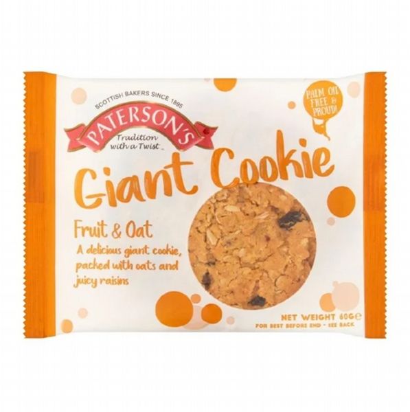Paterson's Giant Fruity Oat Cookie 60g (18 Pack)