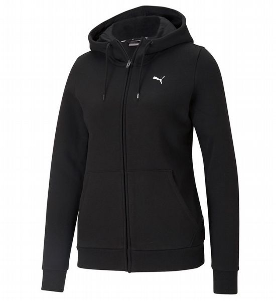 Puma Womens Small Logo Zip Hoodie (Black)